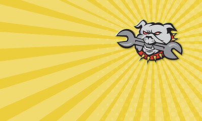 Image showing Bulldog Dog Spanner Head Mascot