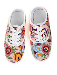 Image showing women's sneakers with a floral pattern