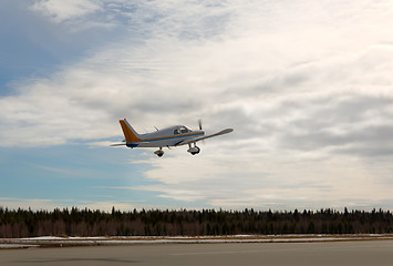 Image showing private propeller plane takes off