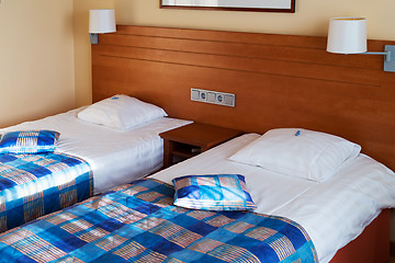 Image showing Hotel bedroom