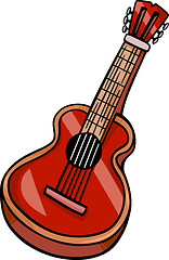 Image showing acoustic guitar cartoon clip art