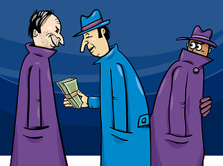 Image showing crime or corruption cartoon illustration