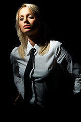 Image showing Blond model pose