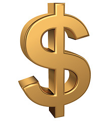 Image showing Golden dollar sign