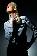 Image showing Blond model pose