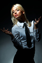 Image showing Blond model pose