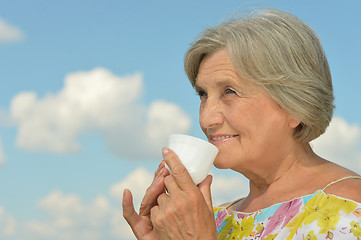 Image showing woman with cup