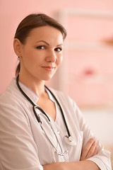 Image showing Beautiful nurse standing