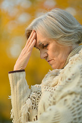 Image showing Senior woman on nature