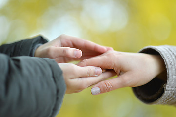 Image showing Two hands together