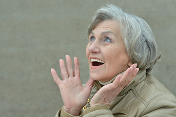 Image showing Happy woman posing in autumn