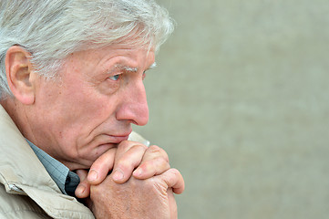 Image showing Thoughtful senior man