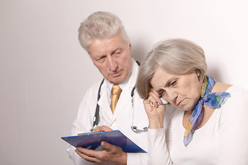 Image showing Senior woman visiting doctor