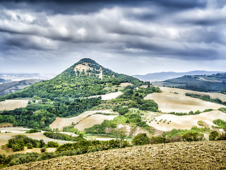 Image showing Landscape with hill Tuscany