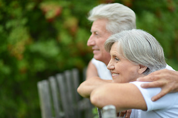 Image showing Elderly couple at countryside