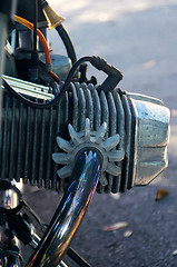 Image showing vintage motorcycle cylinder