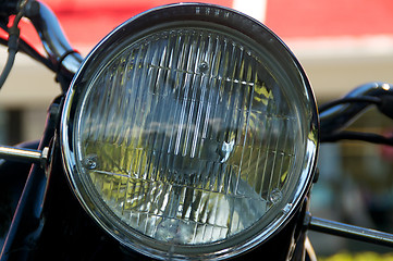 Image showing vintage motorcycle headlight