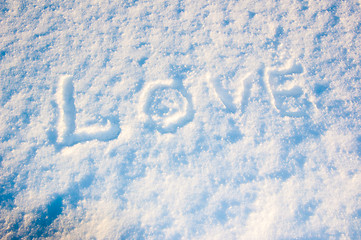 Image showing Happy Valentine's Day. The inscription on the snow