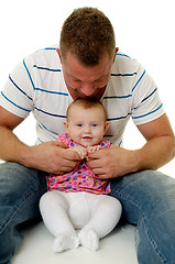 Image showing Happy father and baby