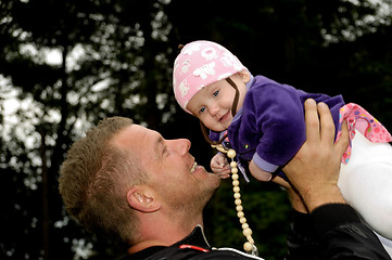 Image showing Happy baby and father