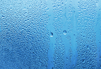 Image showing Water drops on glass