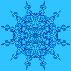 Image showing Blue background with abstract shape