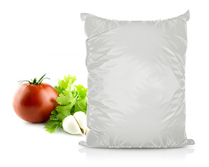 Image showing White Blank Foil Food Bag