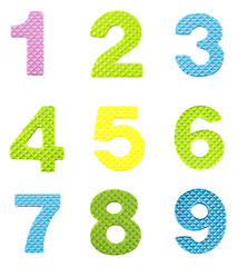 Image showing Numbers from one to nine