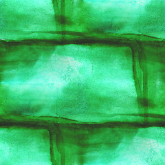 Image showing abstract green watercolor, and art seamless texture hand painted