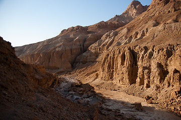 Image showing Mountains in stone desert nead Dead Sea