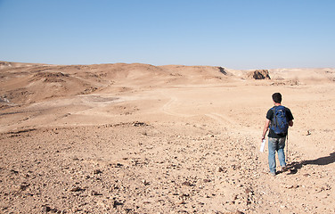 Image showing Tourists in judean desert