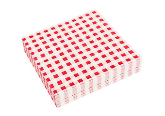 Image showing Red napkins