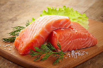 Image showing fresh raw salmon