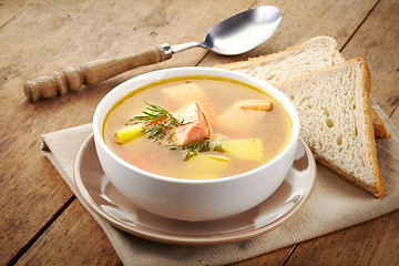 Image showing bowl of fish soup