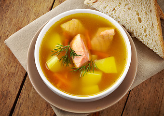 Image showing bowl of fish soup