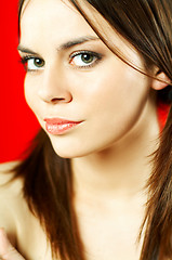 Image showing Brunette model portrait