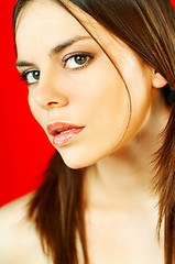 Image showing Brunette model portrait