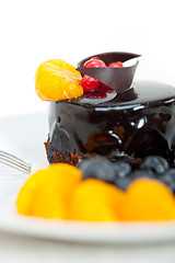 Image showing chocolate and fruit cake