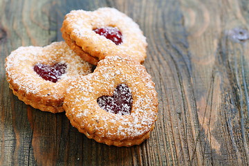 Image showing Linzer Cookie close up.