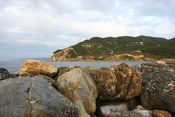 Image showing Rocks and sea