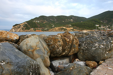 Image showing Rocks and sea