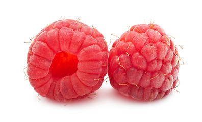 Image showing Fresh raspberries