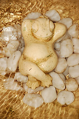 Image showing carved stone frog