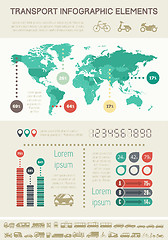 Image showing Transportation Infographic Template.