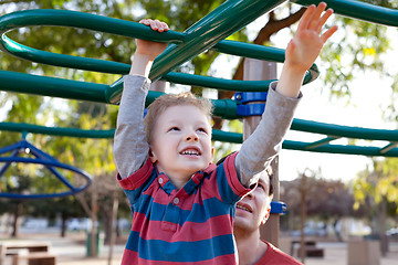 Image showing family at kids playground