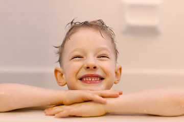 Image showing boy bathing