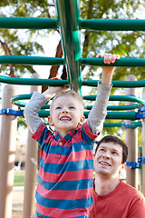 Image showing family at kids playground