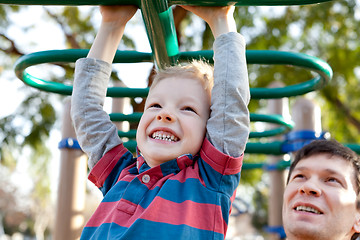 Image showing family at kids playground