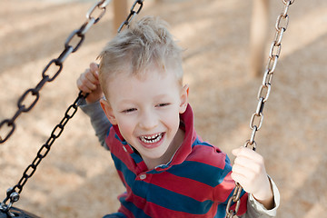 Image showing kid at the swing