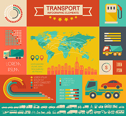 Image showing Transportation Infographic Template.